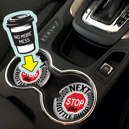 Ceramic Absorbent Car Coaster - Caution