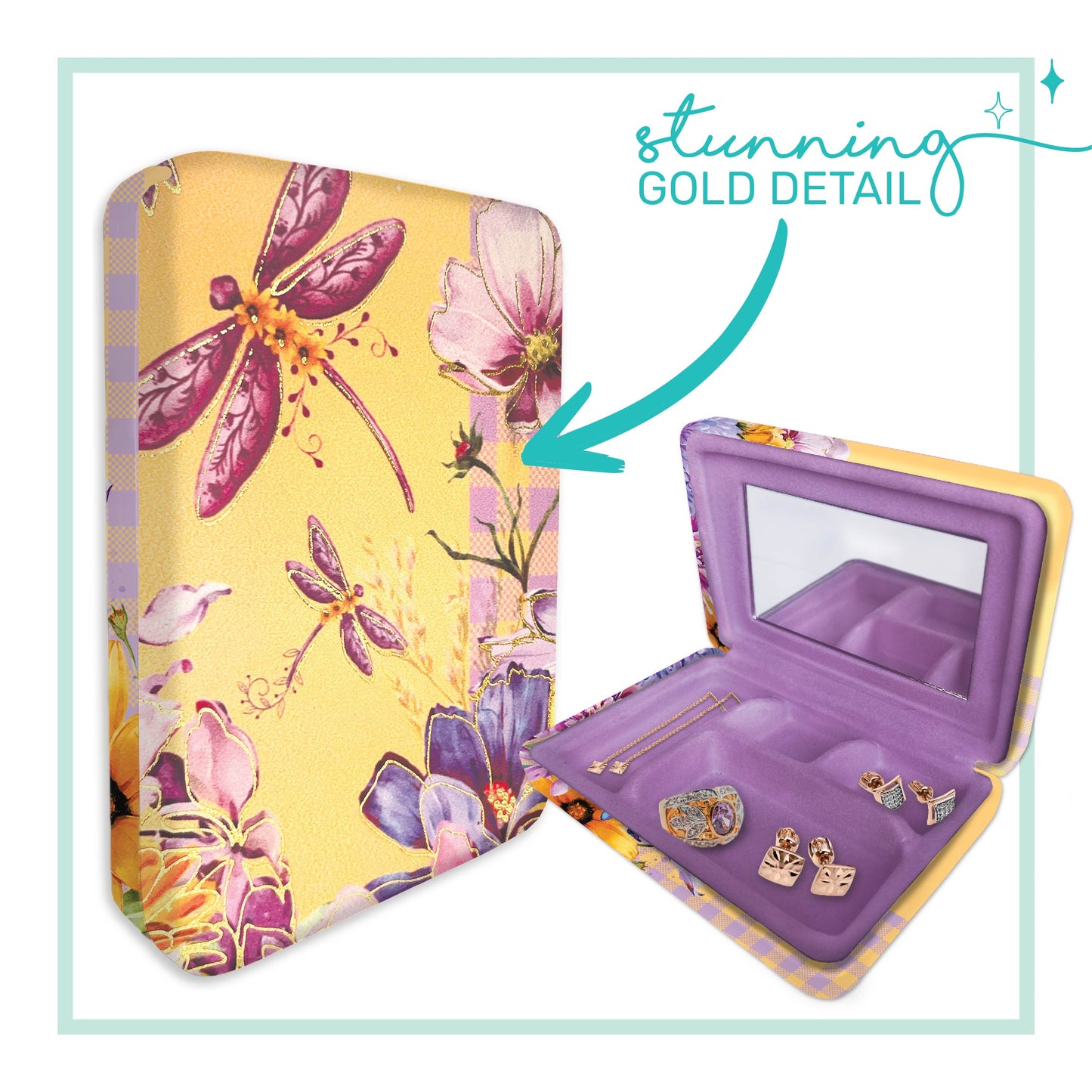 Compact Jewellery Case - Dragonfly Fields