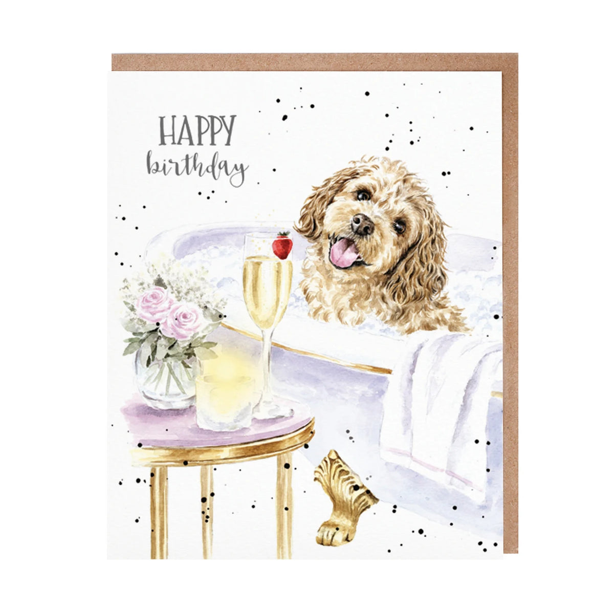 Wrendale Designs Card - Happy Birthday (Pampered Pup)