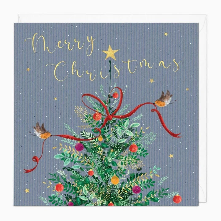 Whistlefish Christmas Card - Robins & Ribbon