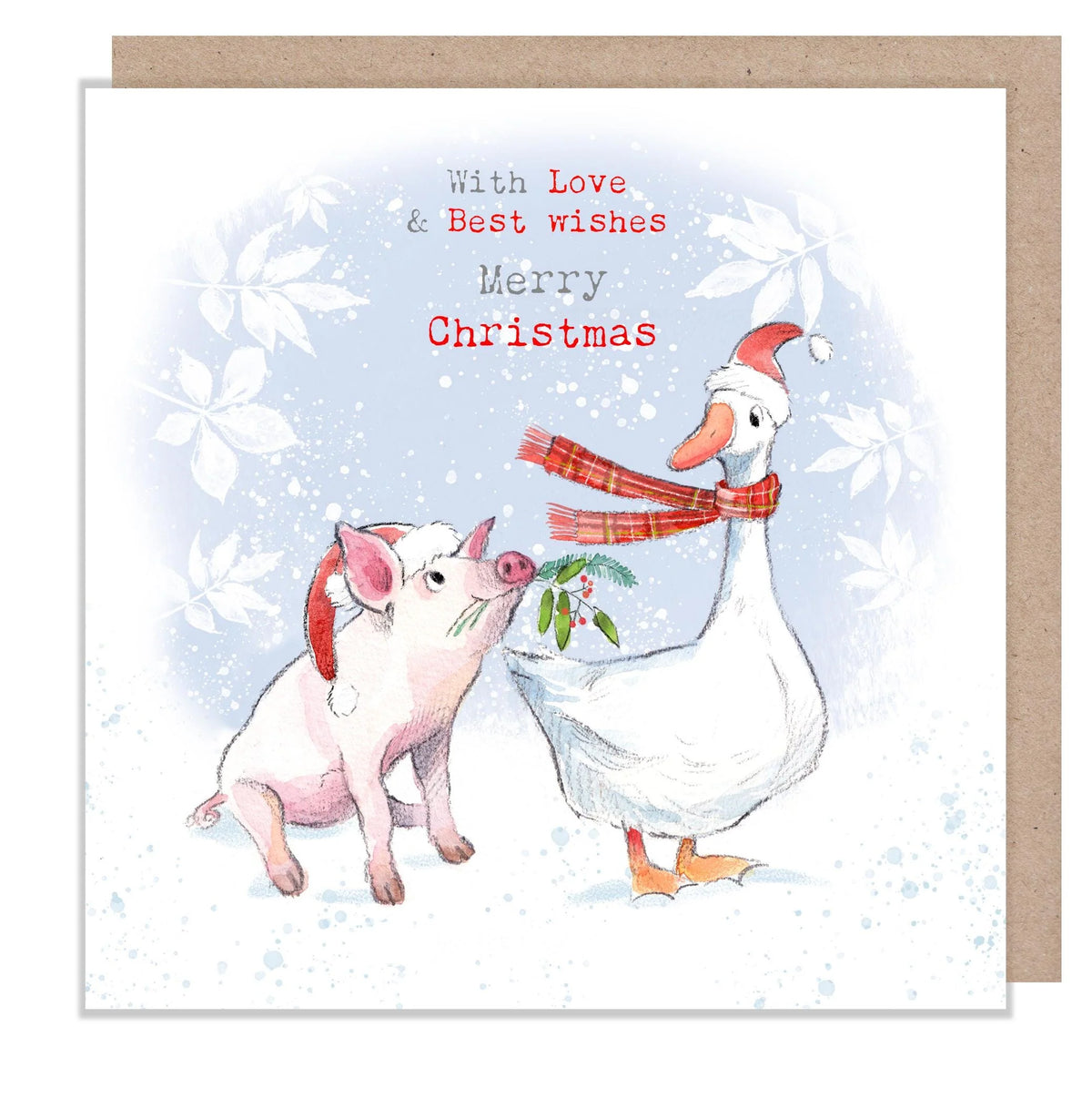 Paper Shed Design Christmas Card - Piglet & Goose