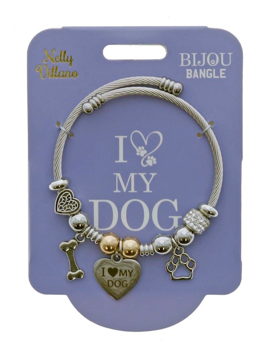 Pet Lover Bijou Bangle - I Love My Dog