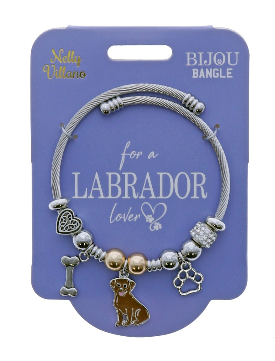 Pet Lover Bijou Bangle - Labrador (Choc)