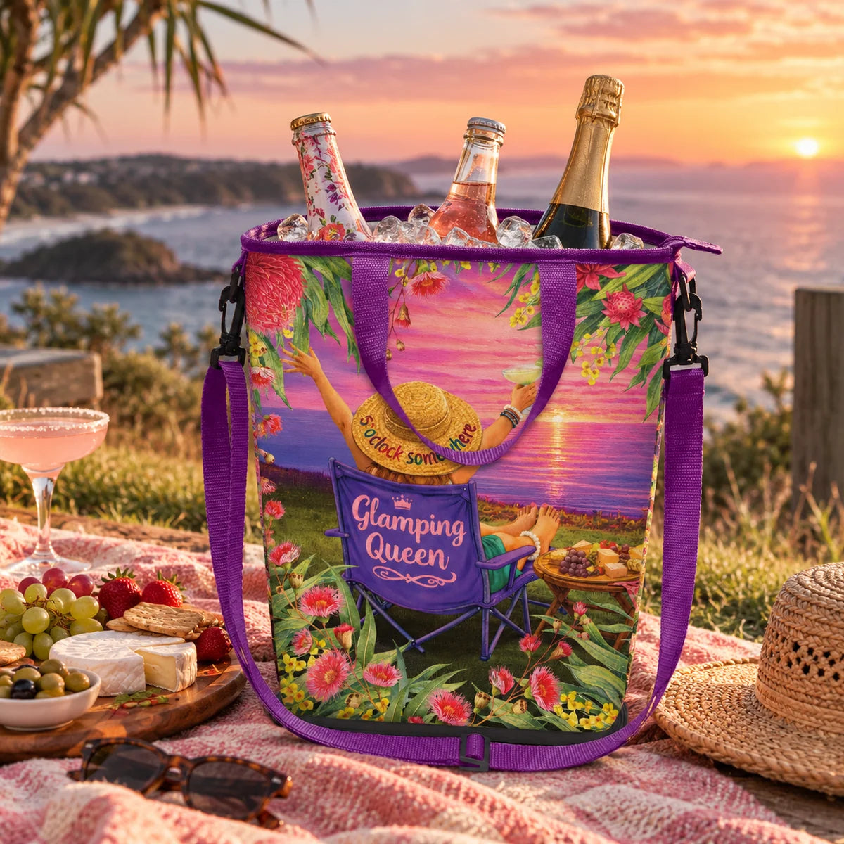 Champagne Cooler Bag - Glamping Queen Rules