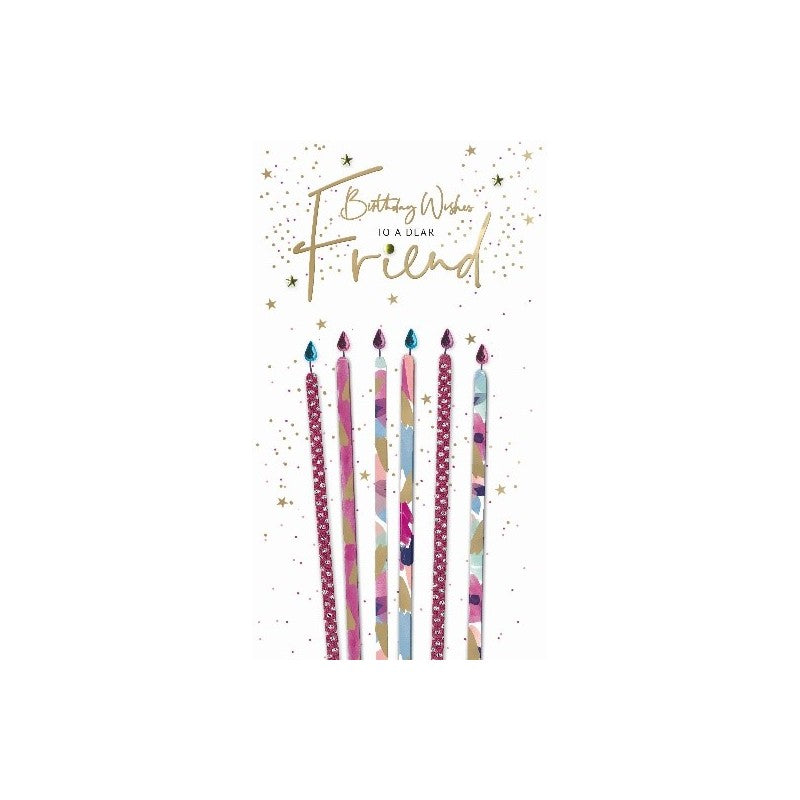 Card - Birthday Wishes to a Dear Friend (Candles)
