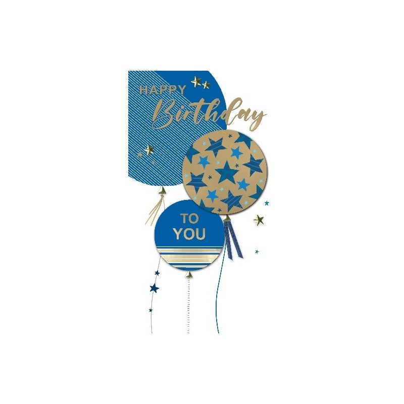 Card - Happy Birthday (Blue Balloons)