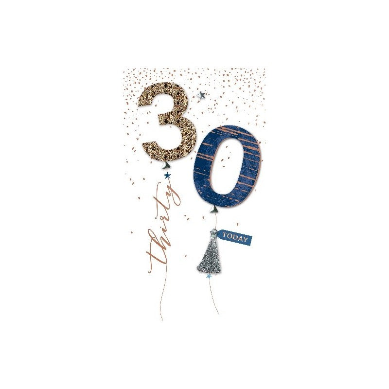 Card - 30th (Balloons)