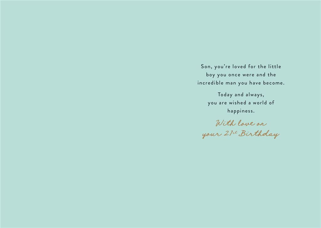 Card - 21 Happy Birthday To A Wonderful Son