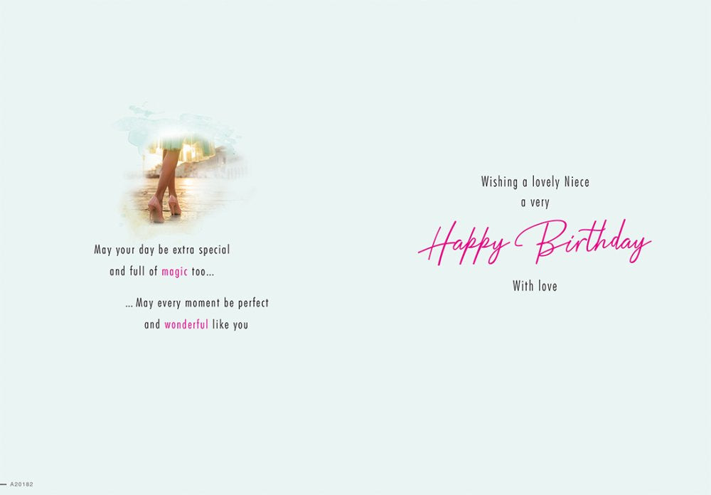 With Love Card - To A Special Niece On Your Birthday (Girl In Heels)
