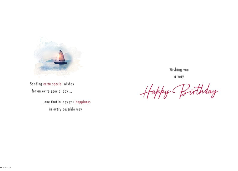 With Love Card - Wishing You A Very Happy Birthday (Yacht)
