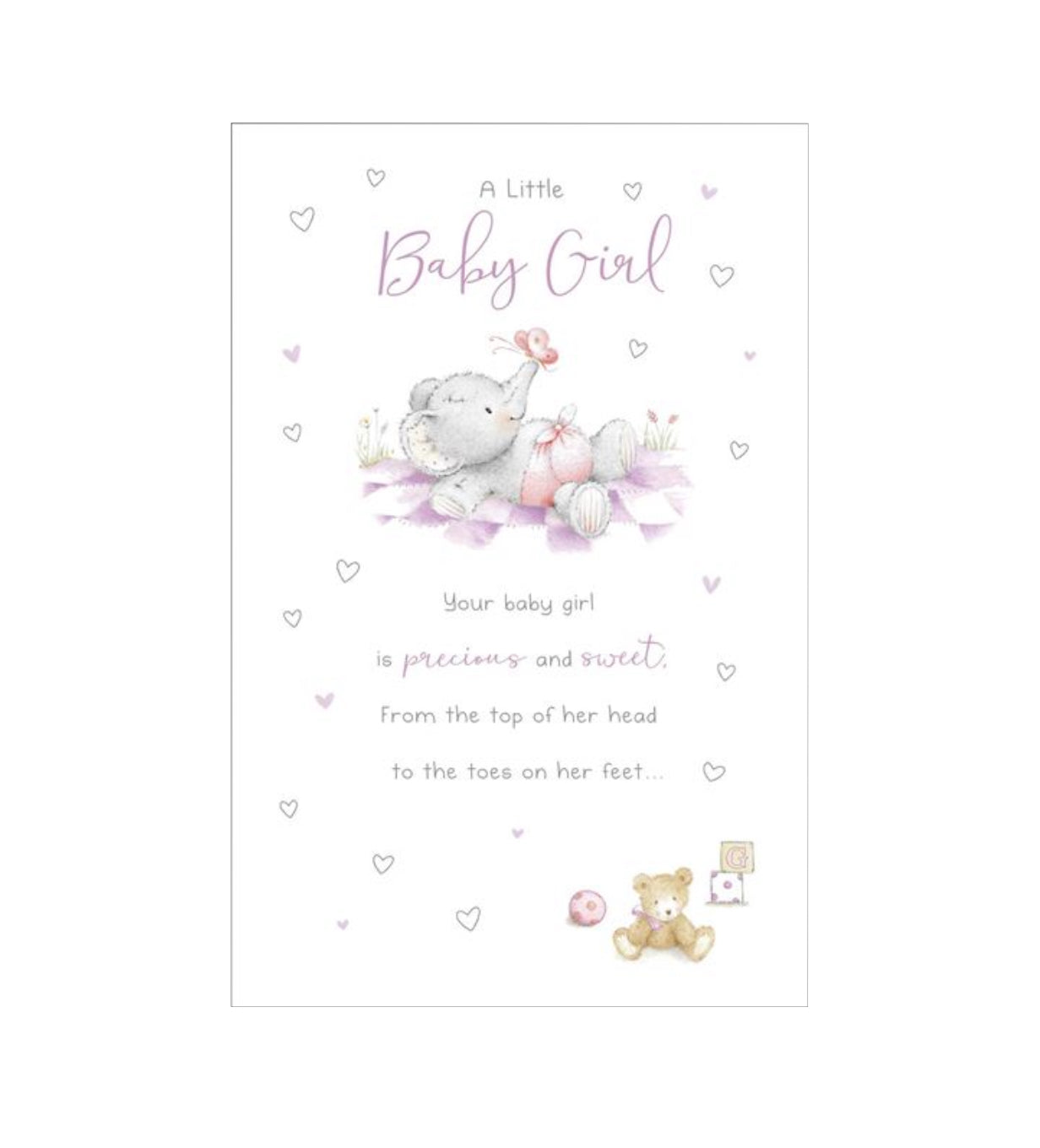 Card - A Little Baby Girl (Elliot & Buttons)