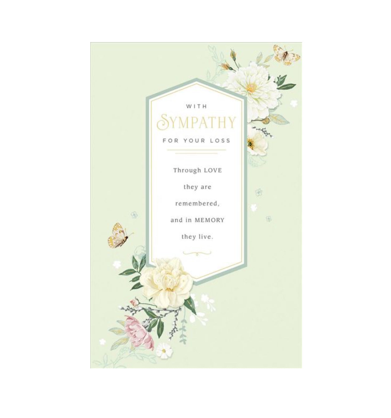 Card - With Sympathy for Your Loss (Flowers)