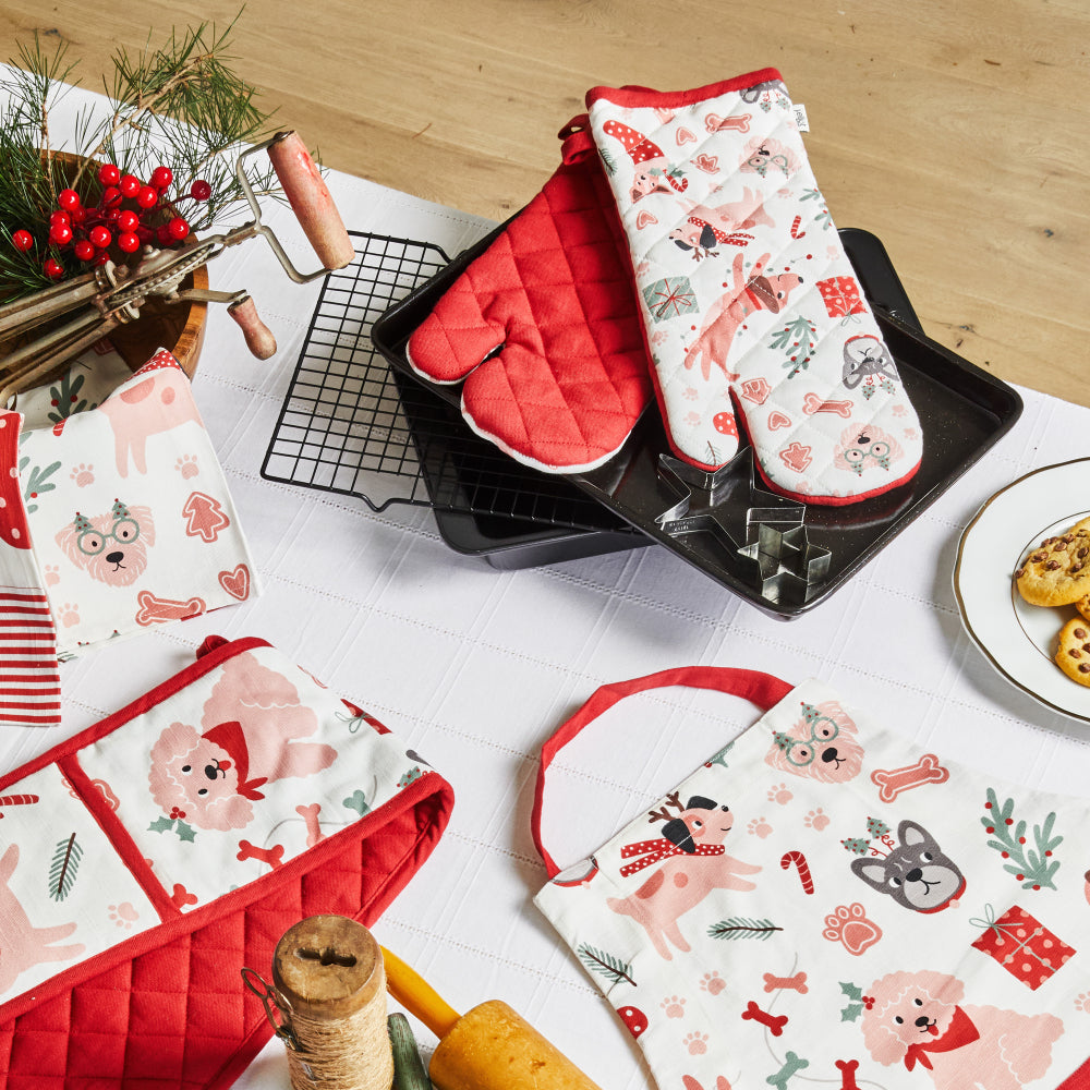 Christmas Dogs Oven Mitt 2pk