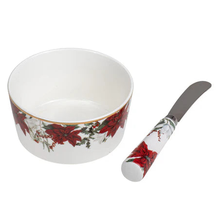 Poinsettia - Dip Bowl & Spreader