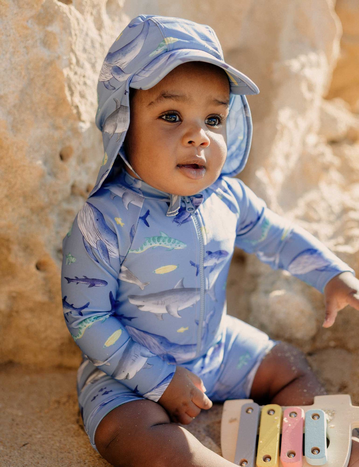 Shark Long Sleeve Rashie Sunsuit