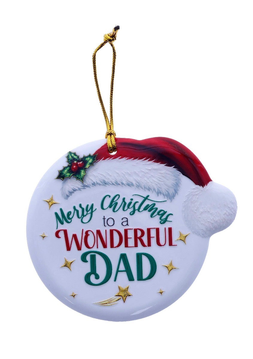 Christmas Sentiment Hanging Plaque - Dad