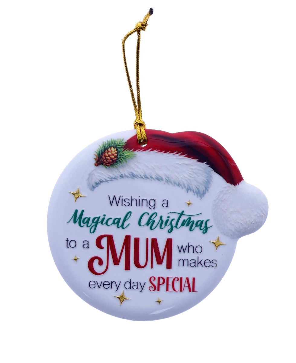 Christmas Sentiment Hanging Plaque - Special Mum