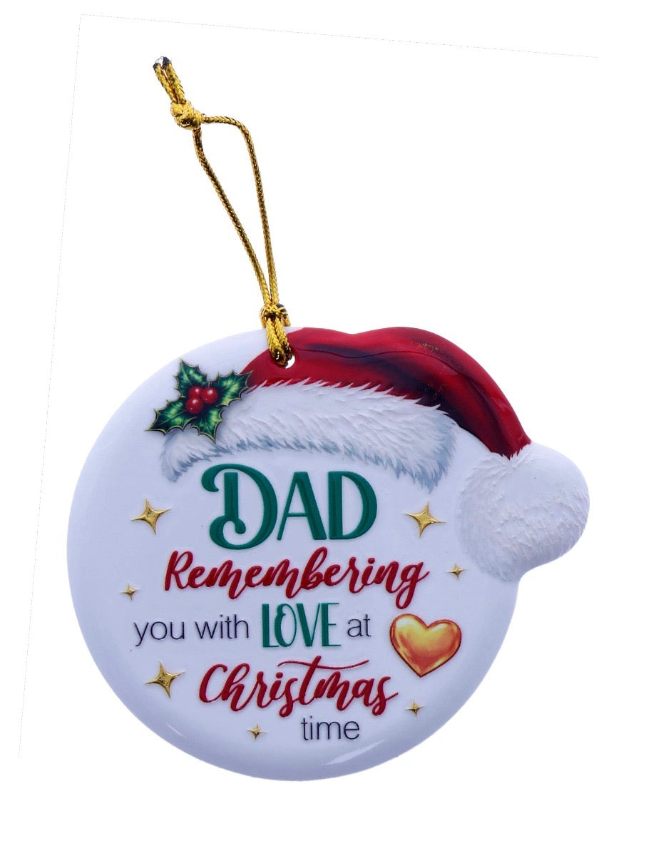 Christmas Sentiment Hanging Plaque - Dad Memories