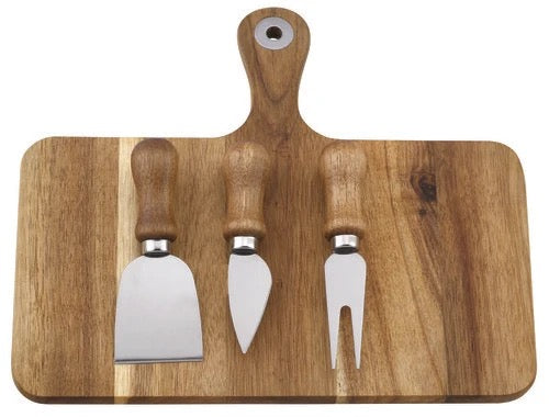 Gather 4 Piece Cheese Knife & Board Set
