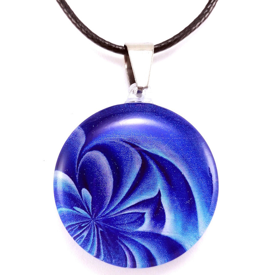Huia Giftware Pendant - Round Petals (Blue)