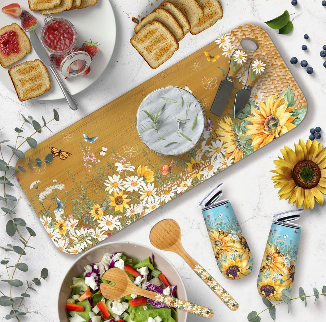 Daisies Bamboo Salad Servers
