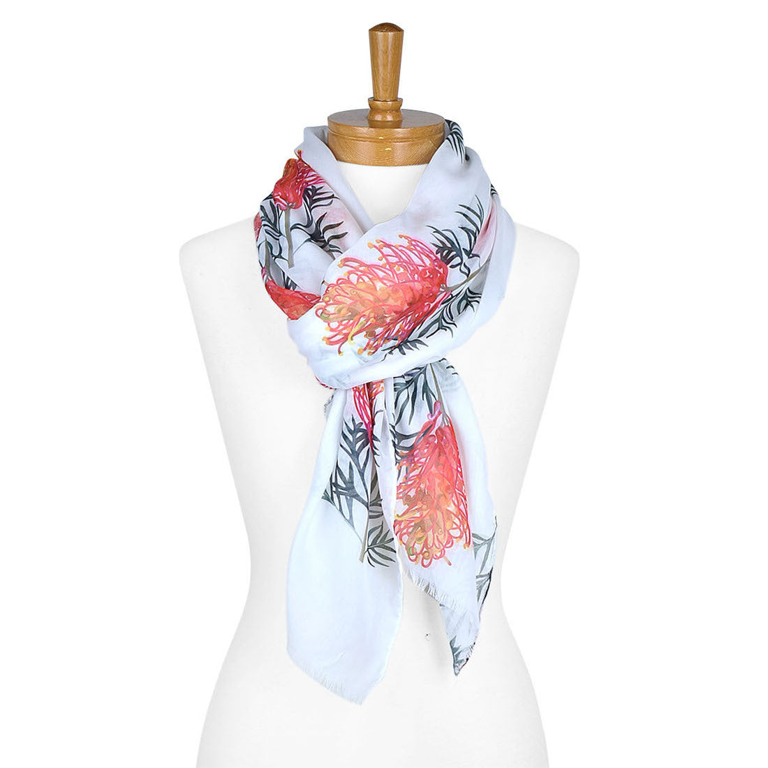 White Grevillea Flower Scarf