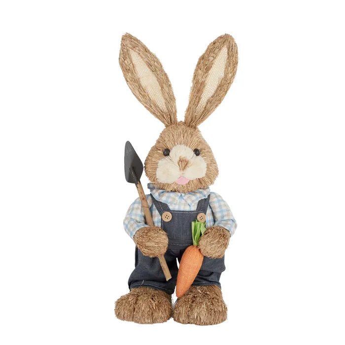 Sam Straw Bunny with Shovel