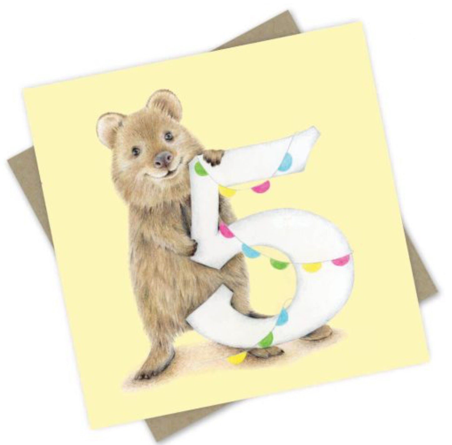 Card - Birthday Aussie Animals: “Quokka” Age 5