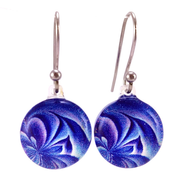 Huia Giftware Earrings - Round Petals (Blue)