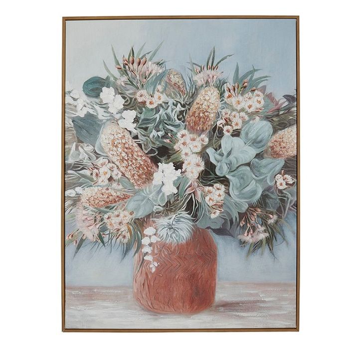 Edith Oak Frame Oil Painting