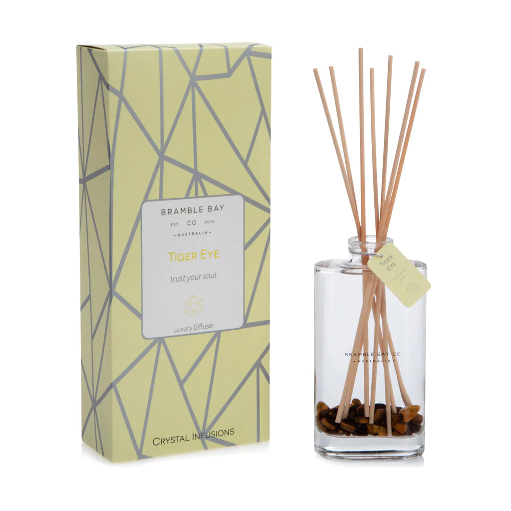 Crystal Infusions Diffuser - Tiger Eye (Vanilla Bean & Custard)