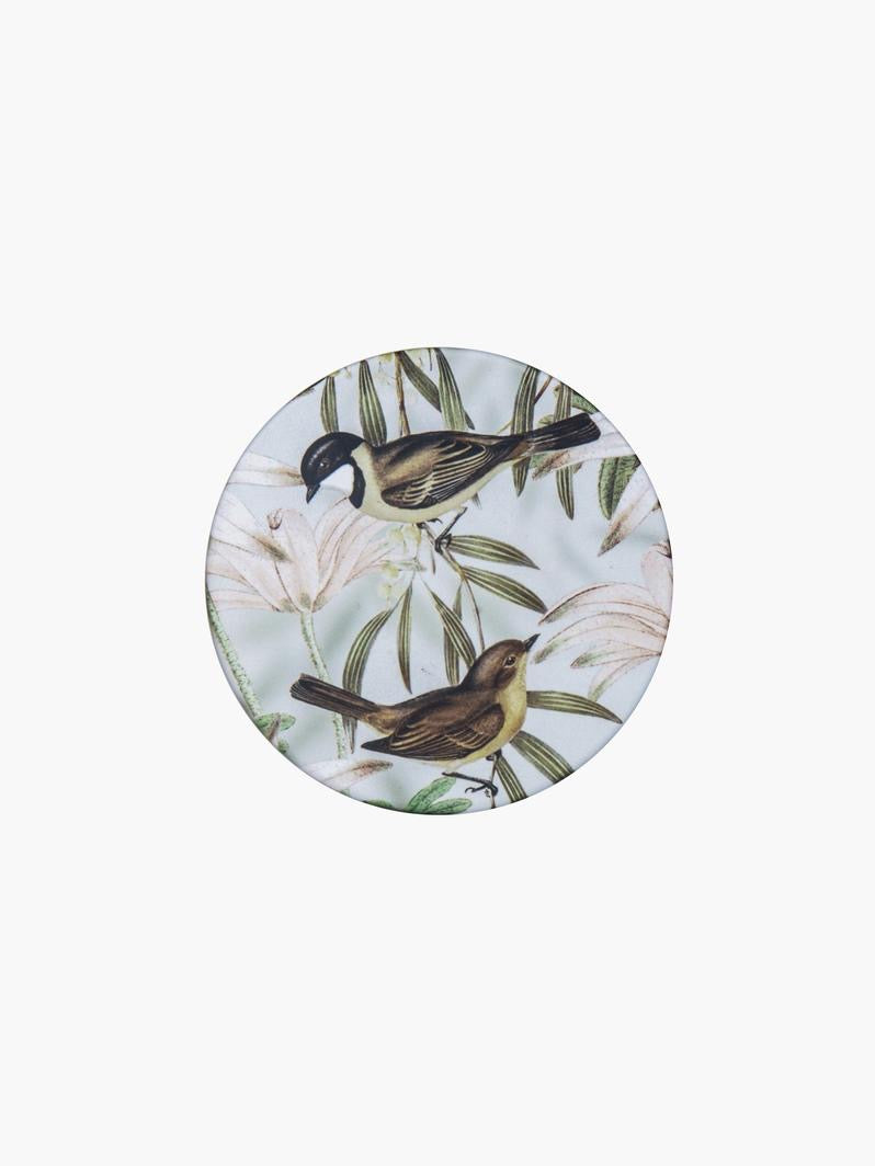 Flannel Flowers Ceramic Coaster