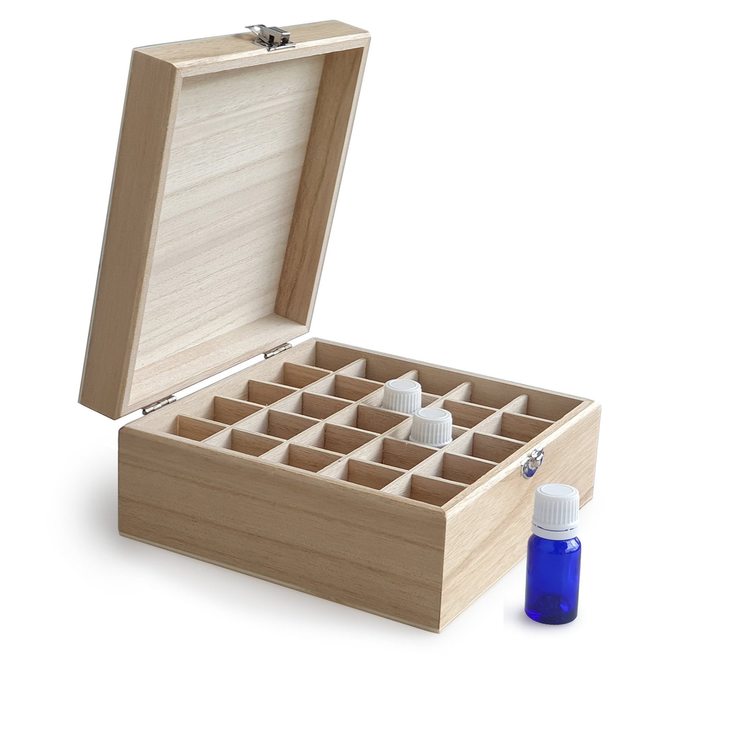 Wooden Oil Storage Box - 25 Compartment (Medium)