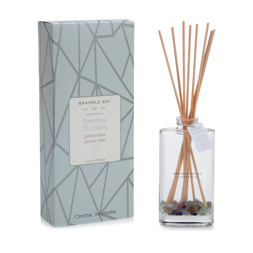 Crystal Infusions Diffuser - Rainbow Fluorite (Grapefruit & CocoLime)