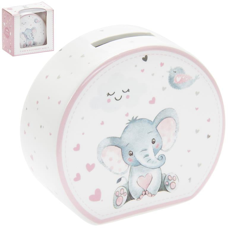 Pink Elephant Money Box