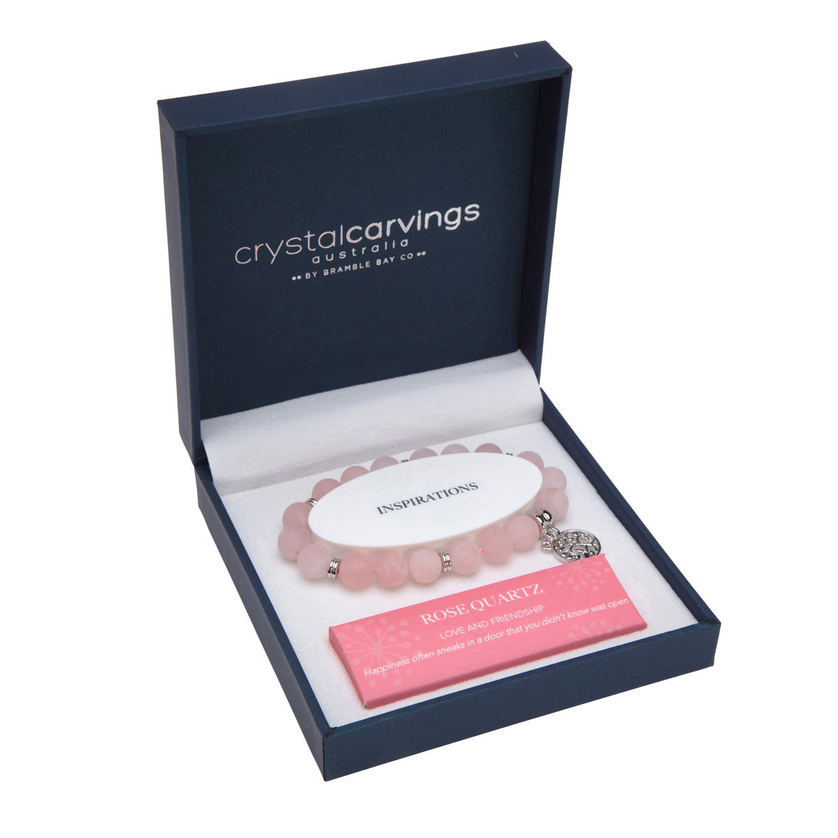Tree of Life Bracelet - Rose Quartz Matte