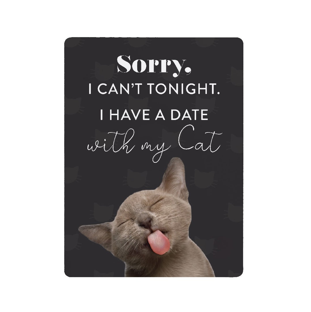 Playful Pets Cat Date Ceramic Magnet