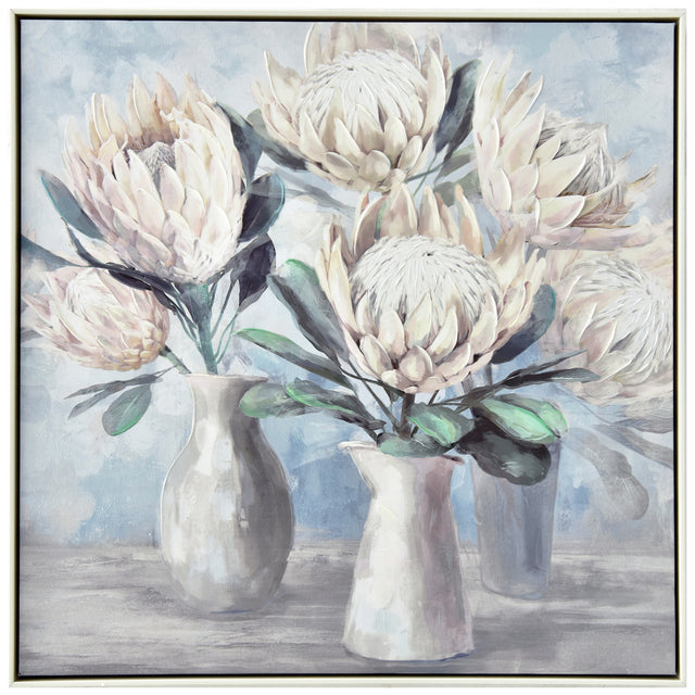 White Protea Painting