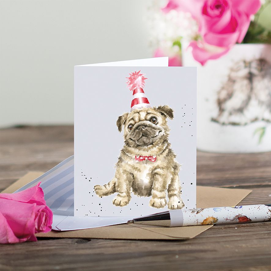 Wrendale Designs Mini Gift Card - Another Wrinkle (Pug)