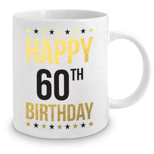 Happy 60th Birthday Gold Mug