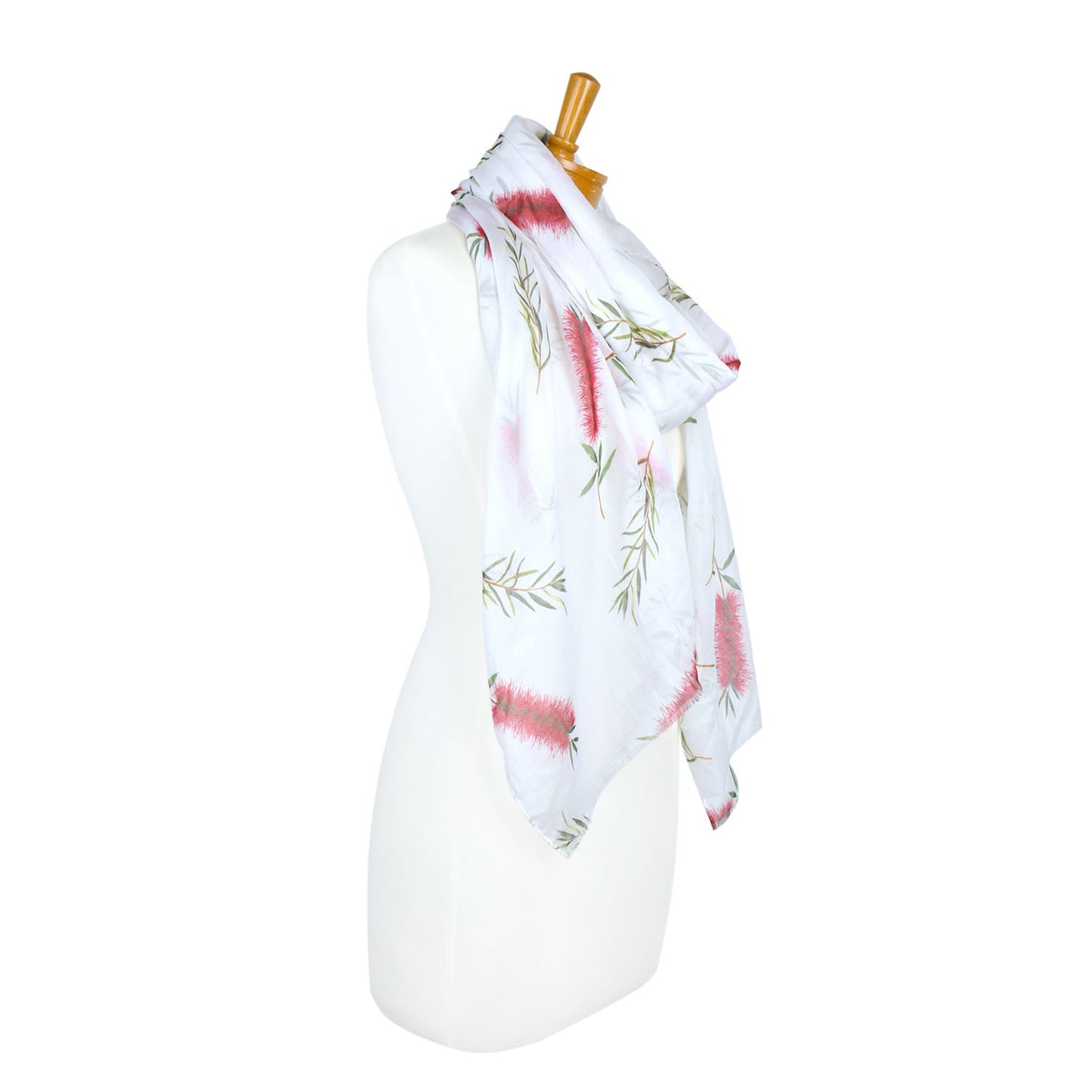 Red Bottlebrush Flower Scarf