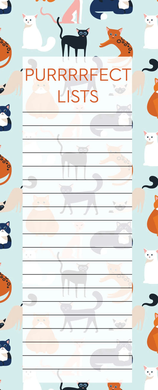 Shopping List - Colourful Cats Purrrrfect Lists
