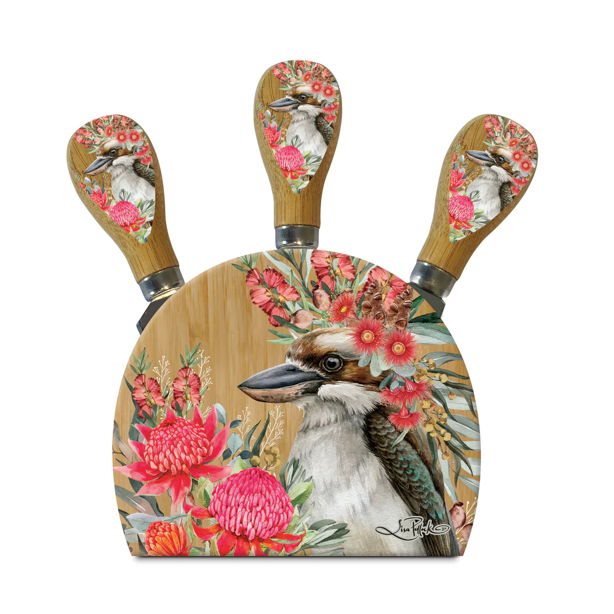 Cheese Knife Block - Waratah Kookaburra