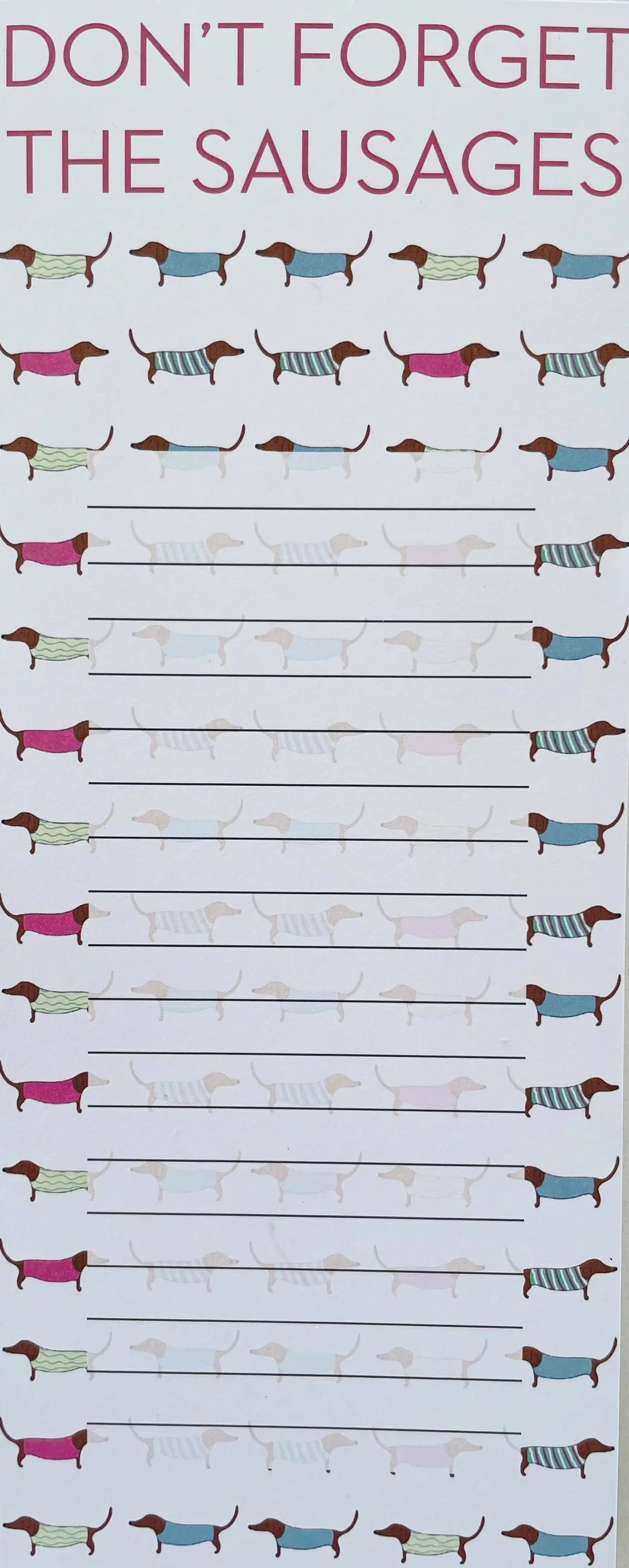 Shopping List - Don’t Forget The Sausages