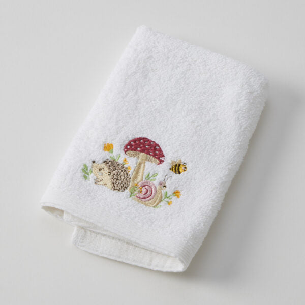 Bath Towel & Face Washer in Organza Bag - Mushroom Meadow