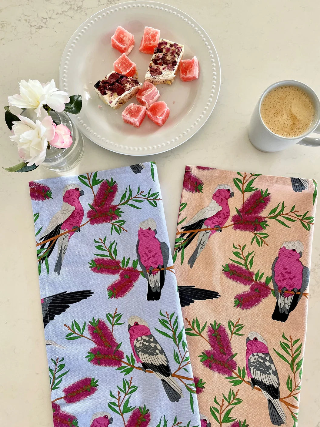 Tea Towel - Galah Blue