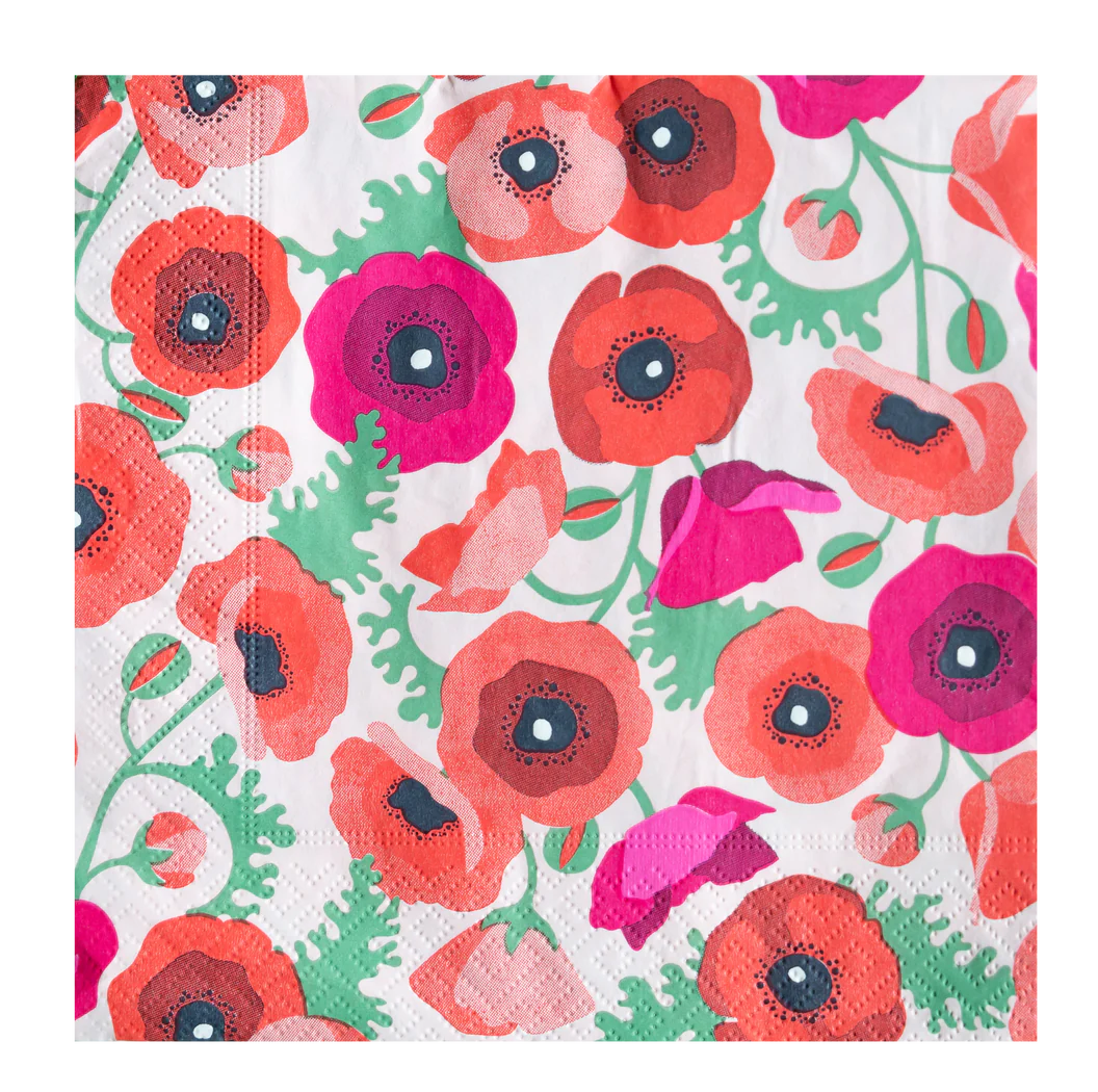 Paper Napkins - Poppies (Pack of 20)