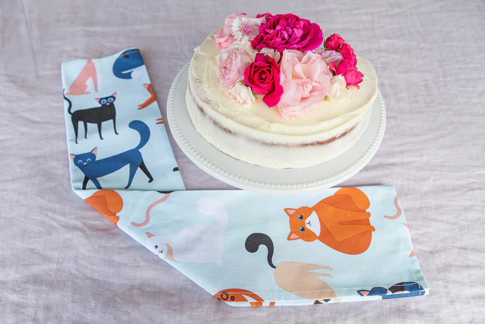 Tea Towel - Colourful Cats