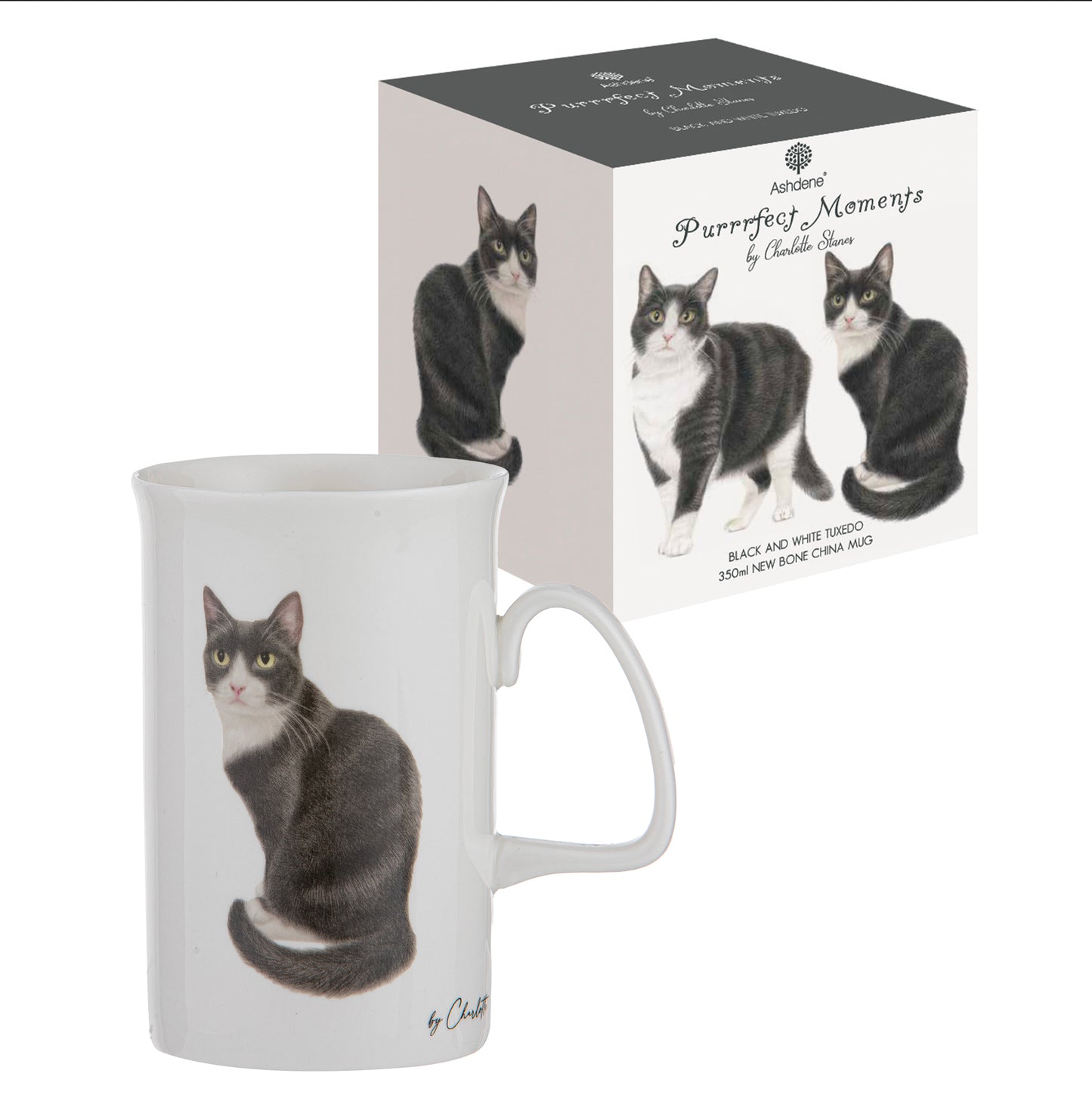 Purrrfect Moments - Black & White Tuxedo Cat Can Mug