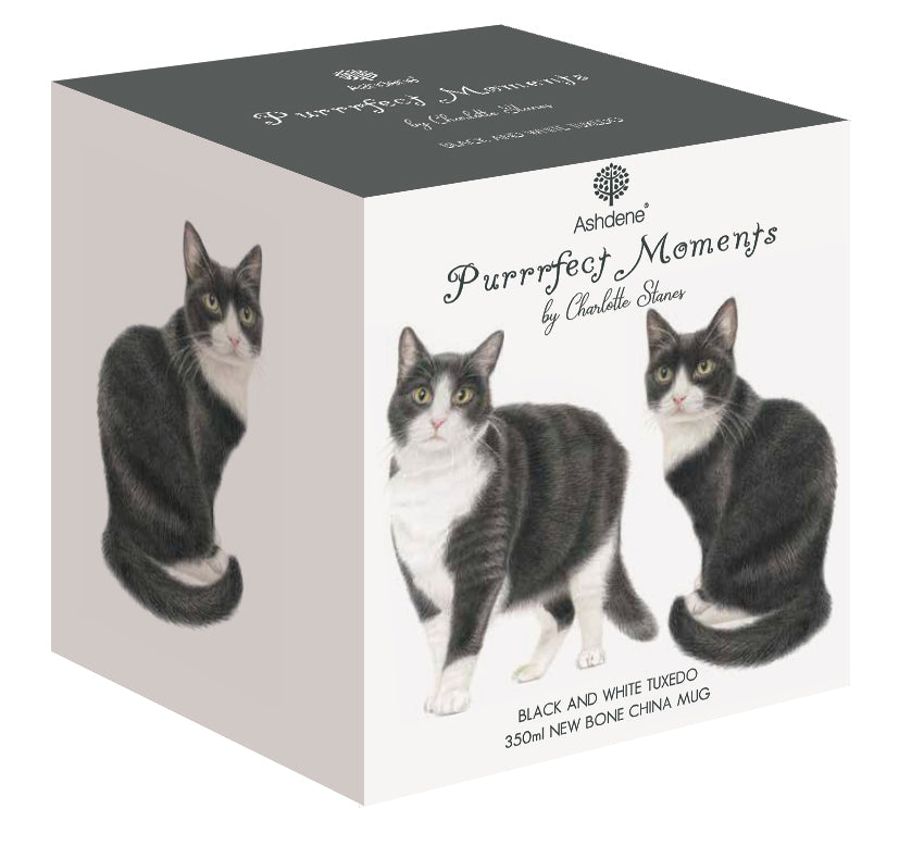 Purrrfect Moments - Black & White Tuxedo Cat Can Mug